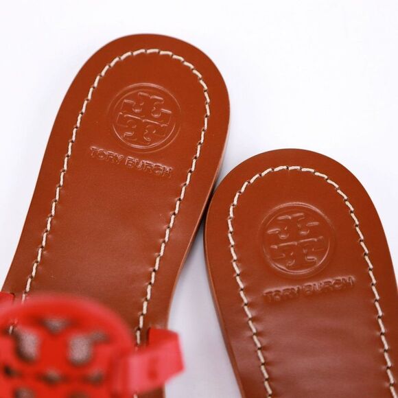 NIB Tory Burch GABRIEL Flats Thong Sandals in Brilliant Red - Picture 6 of 11